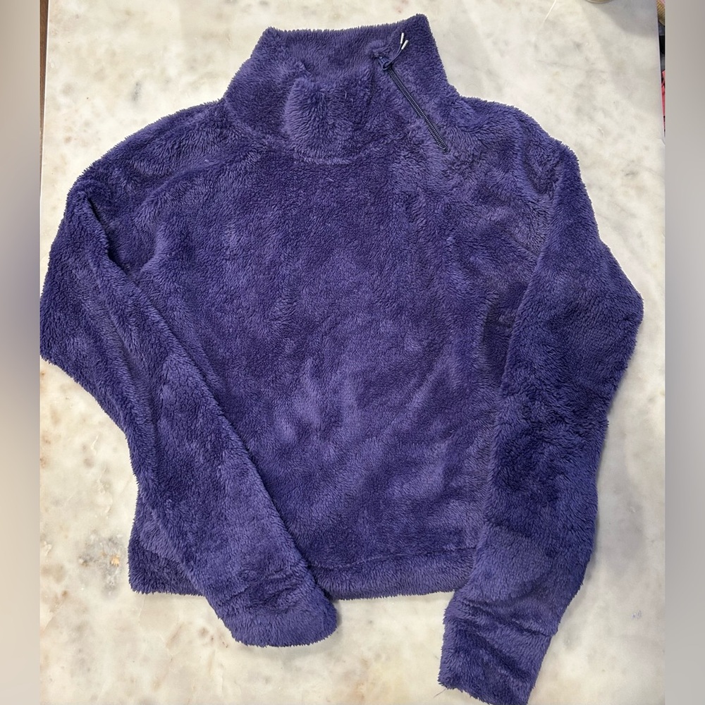 Girl’s All in Motion Plush Purple Quarter-Zip Fleece